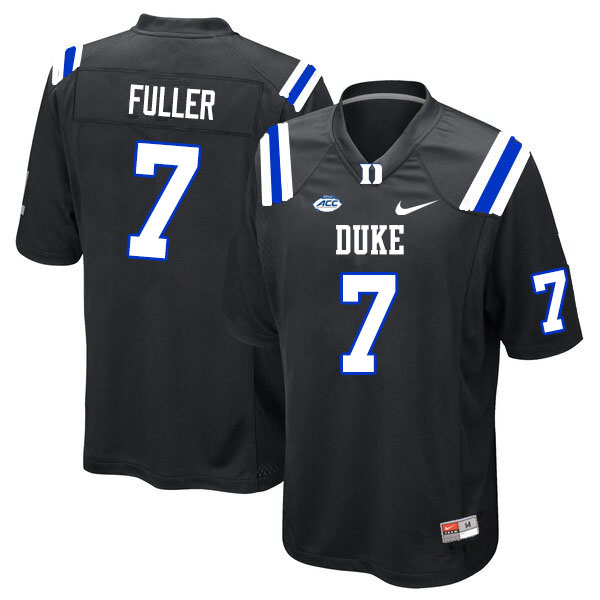 Men #7 Keyston Fuller Duke Blue Devils College Football Jerseys Sale-Black - Click Image to Close